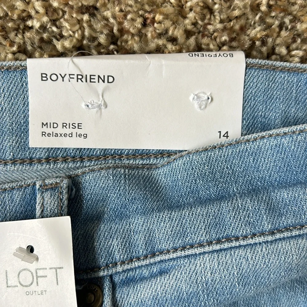Women’s Loft Outlet Boyfriend Jeans size 14 - Picture 7 of 12